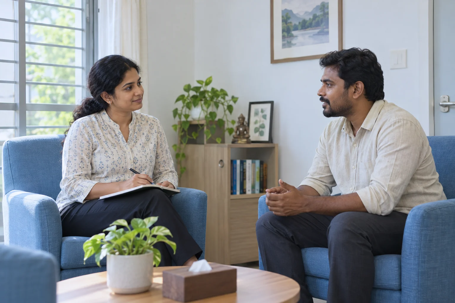 Psychiatrist service with Indian healthcare professionals — illustrative image